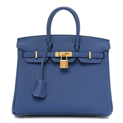 Hermes Togo Birkin 25 Bleu France 1 of 9