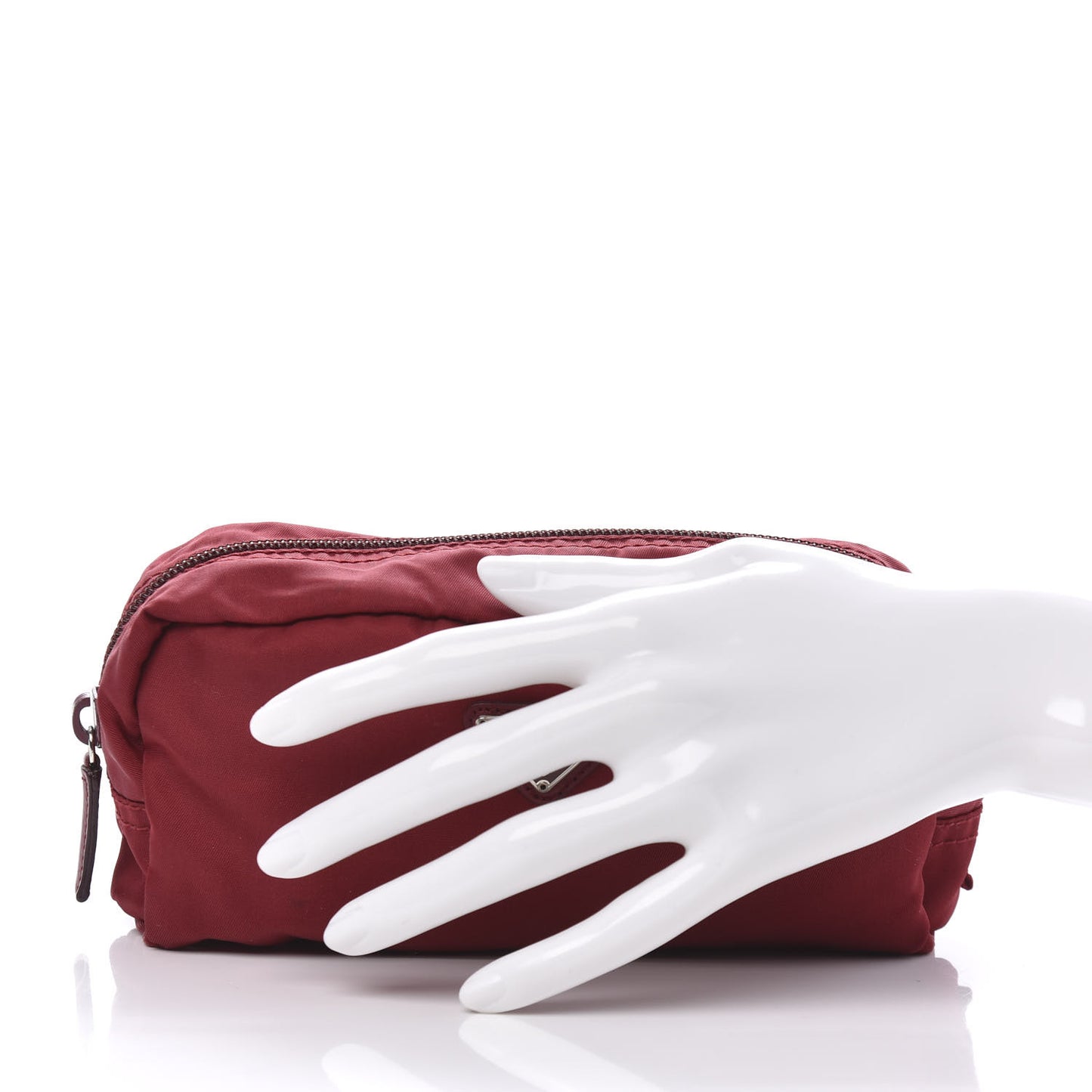 Tessuto Nylon Cosmetic Bag Rosso