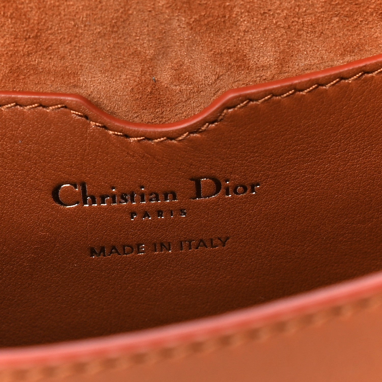 Christian Dior Grained Calfskin Medium Whipstitched Bobby Bag Dark Tan 6 of 25