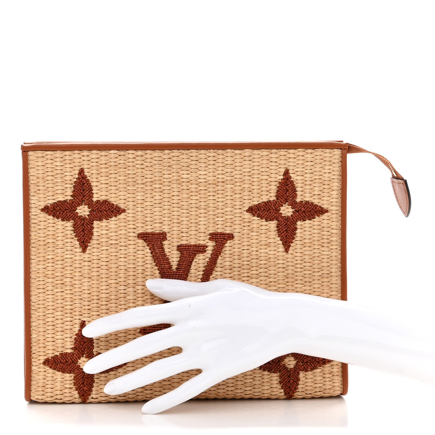 Louis Vuitton Raffia Monogram Giant Toiletry Pouch 26 Tan 2 of 10