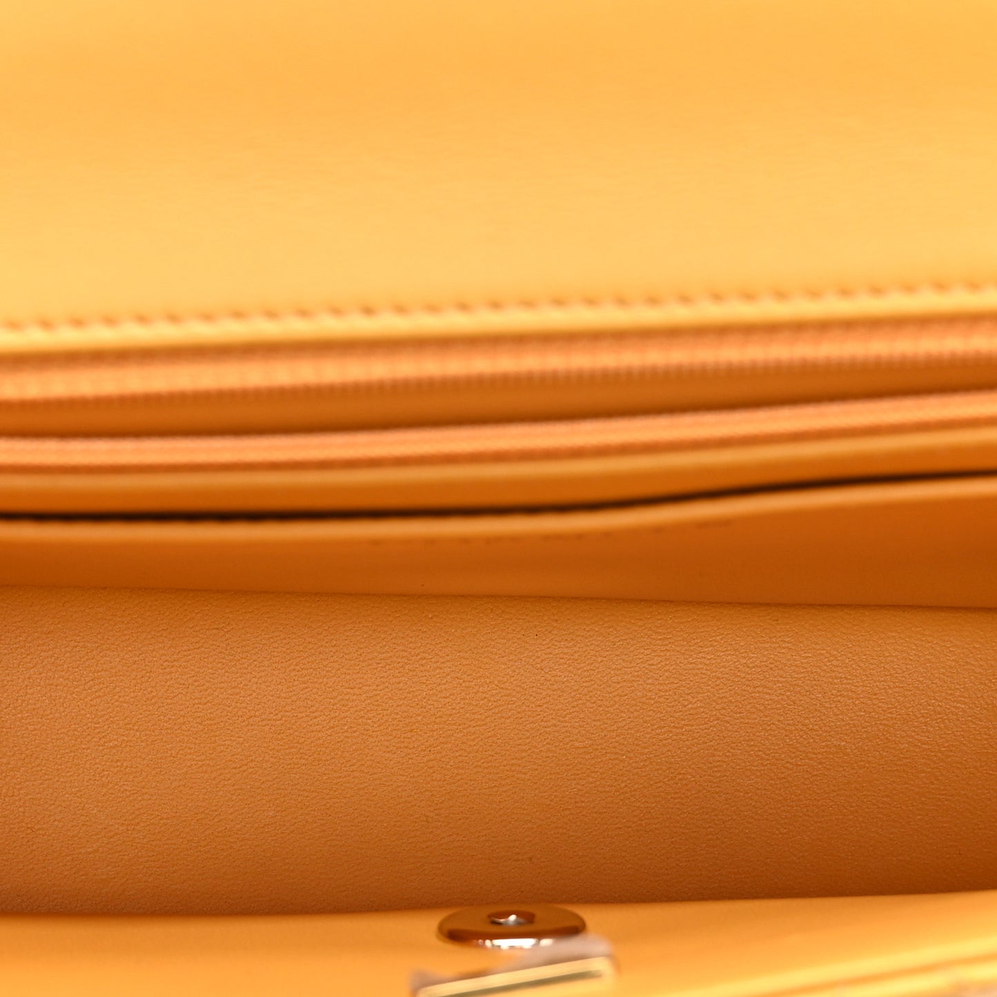 Lambskin Quilted Medium Crystal Top Handle Rectangular Flap Yellow