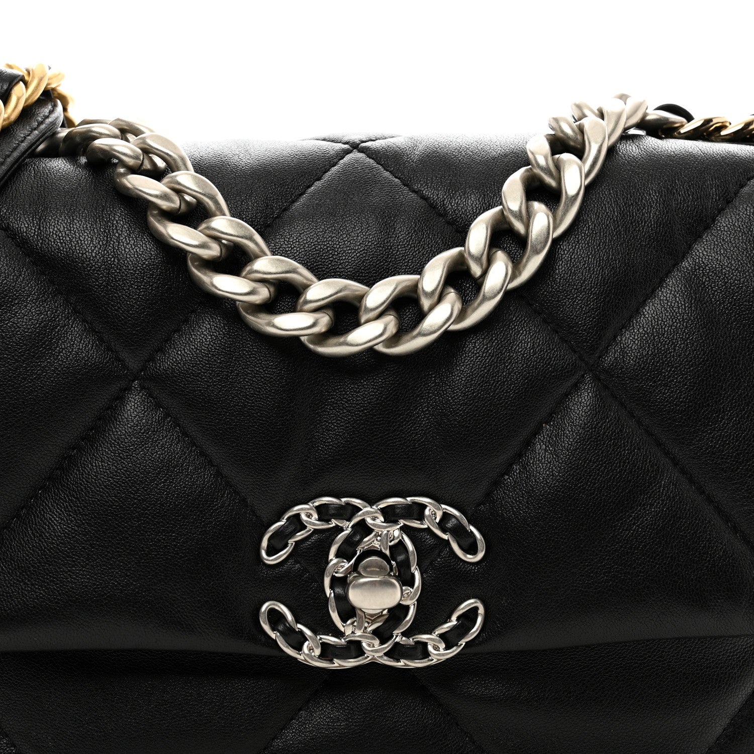 Chanel Lambskin Quilted Medium Chanel 19 Flap Black 4 of 9