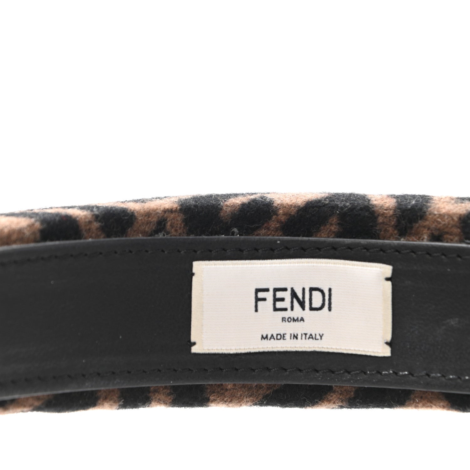 Fendi Wool Cashmere FF Logo Headband Tobacco 11 of 14