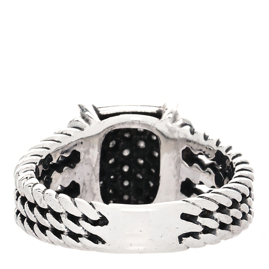 Sterling Silver Diamond 10mm Petite Wheaton Ring 49 5