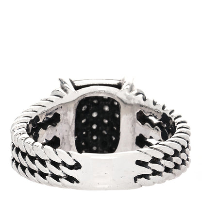 David Yurman Sterling Silver Diamond 10mm Petite Wheaton Ring 49 5 3 of 4