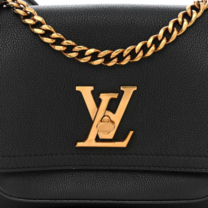 Louis Vuitton Grained Calfskin Lockme Chain Bag PM Black 7 of 9