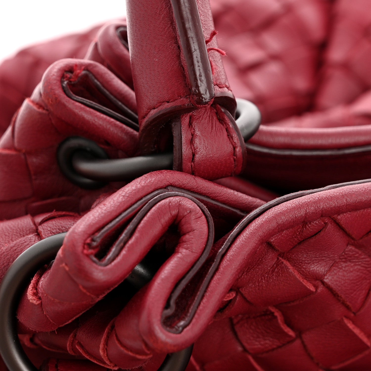 Bottega Veneta Nappa Intrecciato Parachute Bag Cassis 12 of 13