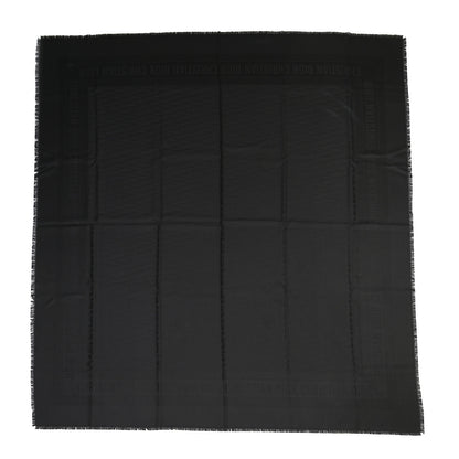 Christian Dior Wool Silk Oblique Shawl Black 1 of 4