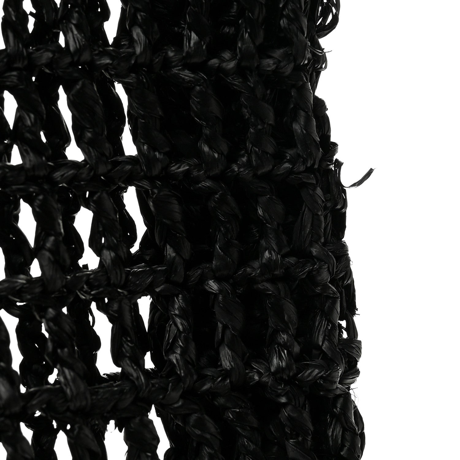 Saint Laurent Raffia Calfskin Oxalis Shoulder Bag Black 10 of 10