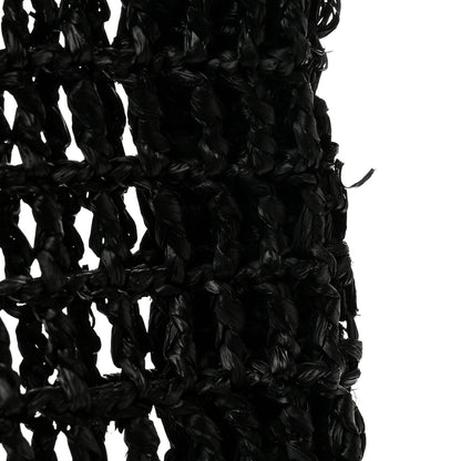 Saint Laurent Raffia Calfskin Oxalis Shoulder Bag Black 10 of 10
