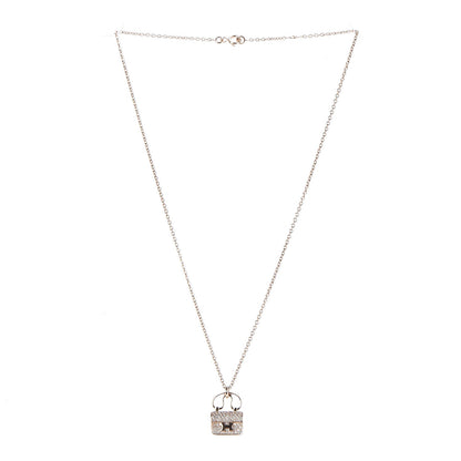 Hermes 18K Rose Gold Diamond Constance Amulette Pendant Necklace 3 of 6