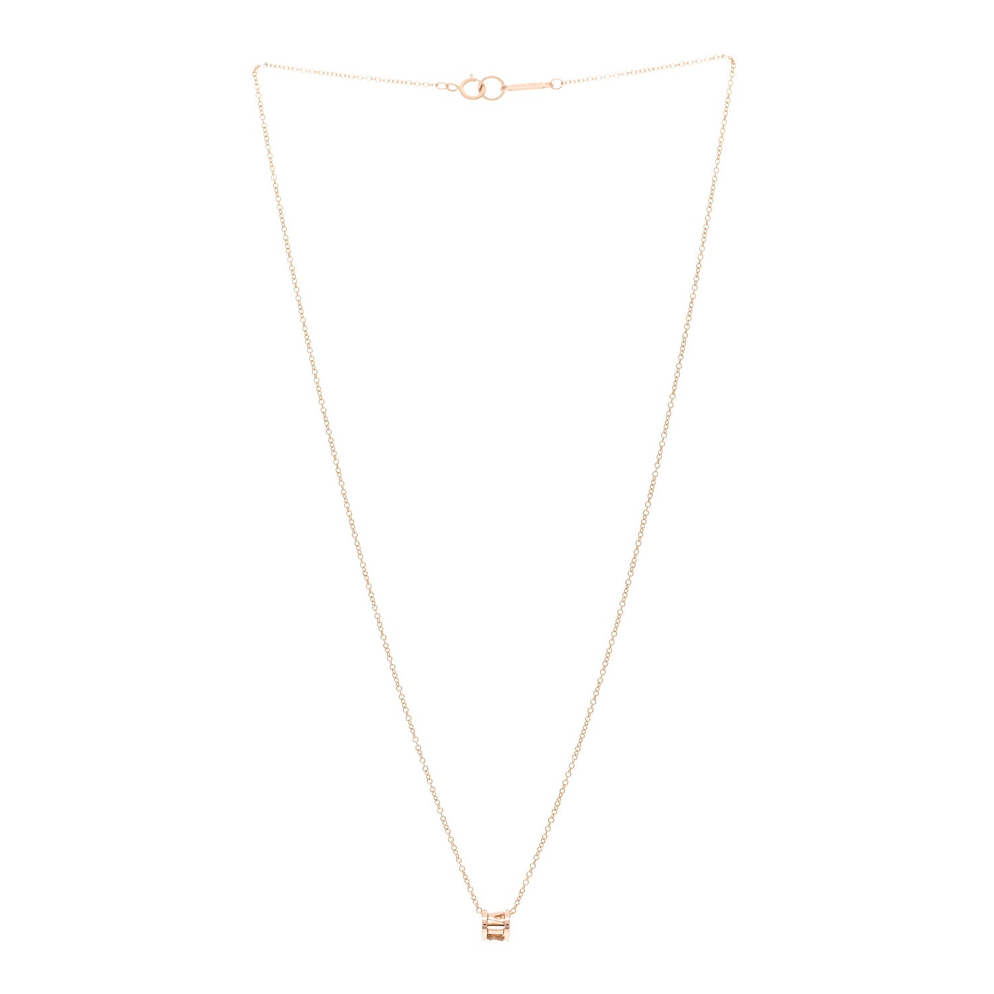 18K Rose Gold Atlas Open Pendant Necklace