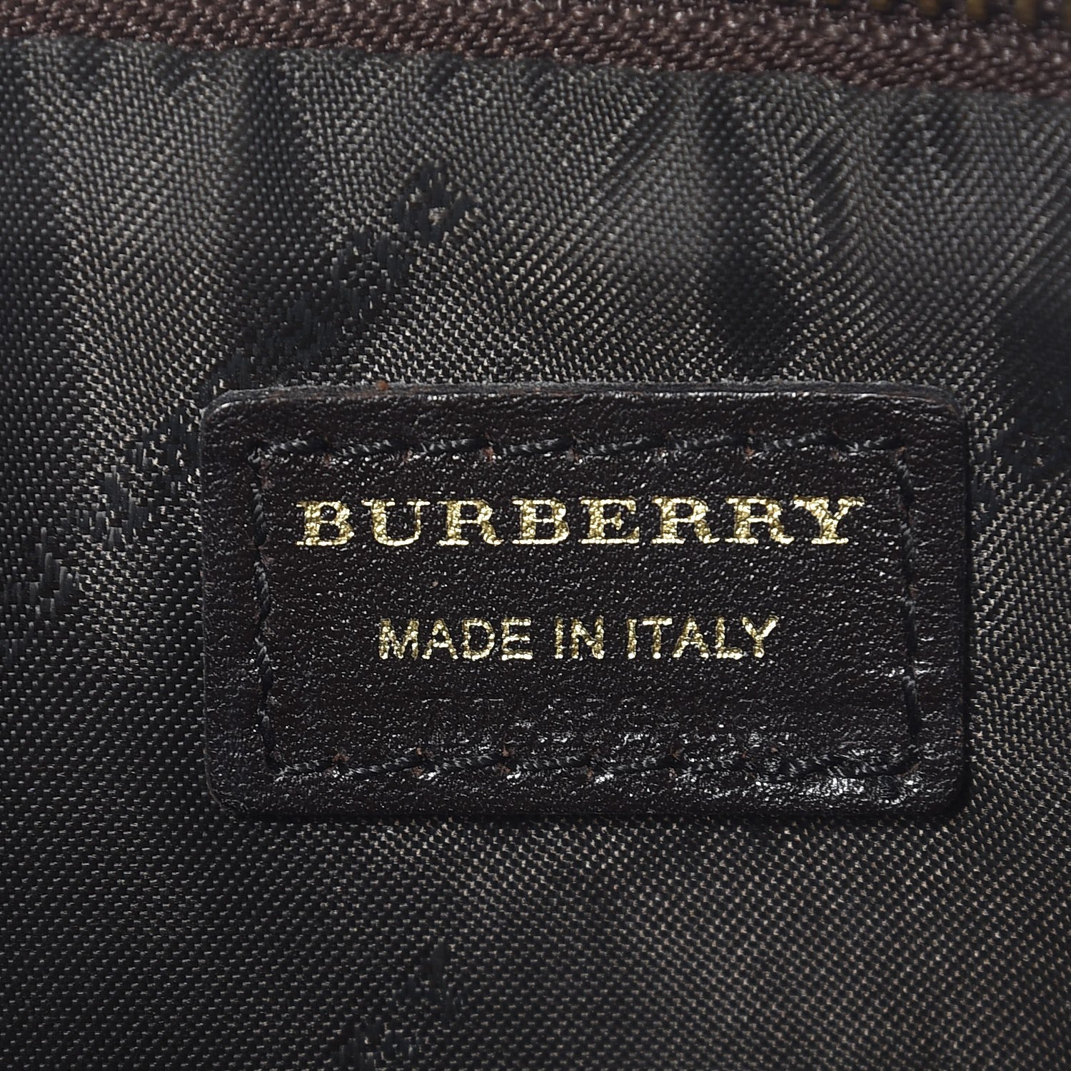 Burberry Haymarket Check Small Peyton Crossbody Clutch Bag Chocolate 6 of 7