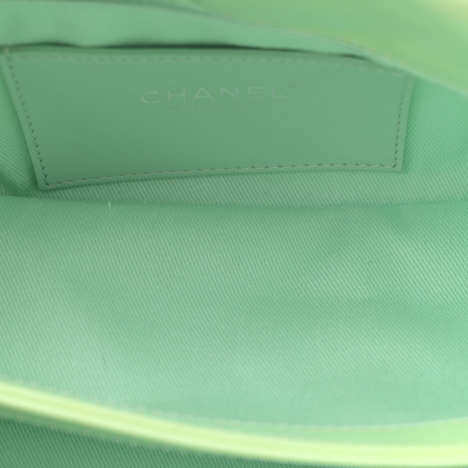 Chanel Patent Quilted Medium Just Mademoiselle Light Green 5 of 13
