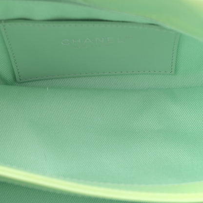 Chanel Patent Quilted Medium Just Mademoiselle Light Green 5 of 13