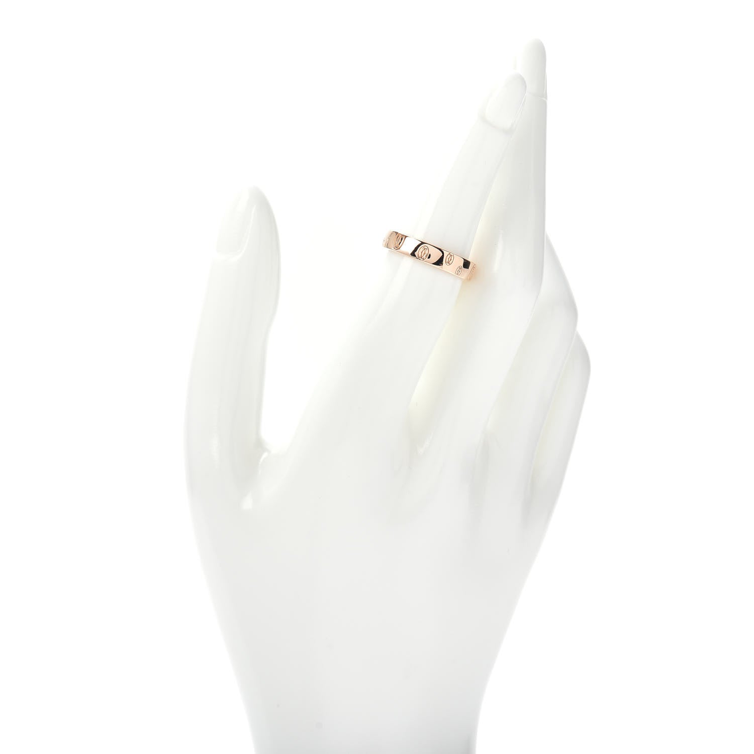 Cartier 18K Pink Gold 4mm Happy Birthday Band Ring 51 5.75 2 of 4