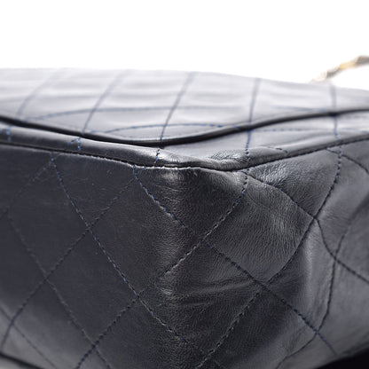 Chanel Lambskin Quilted Medium Double Flap Navy 18 of 19