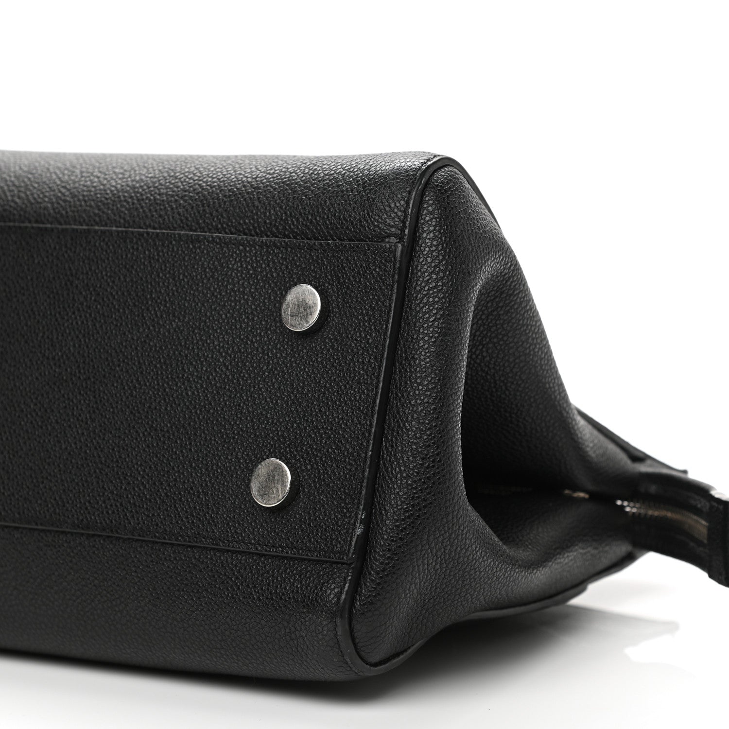 Saint Laurent Grained Calfskin Small Cabas Rive Gauche Black 10 of 17