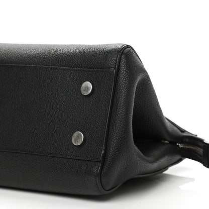 Saint Laurent Grained Calfskin Small Cabas Rive Gauche Black 10 of 17