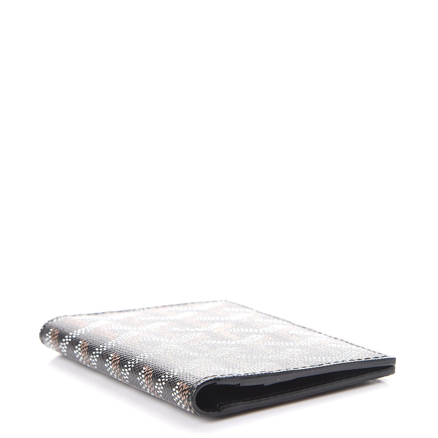 Goyardine Saint Marc Folding Card Case Black