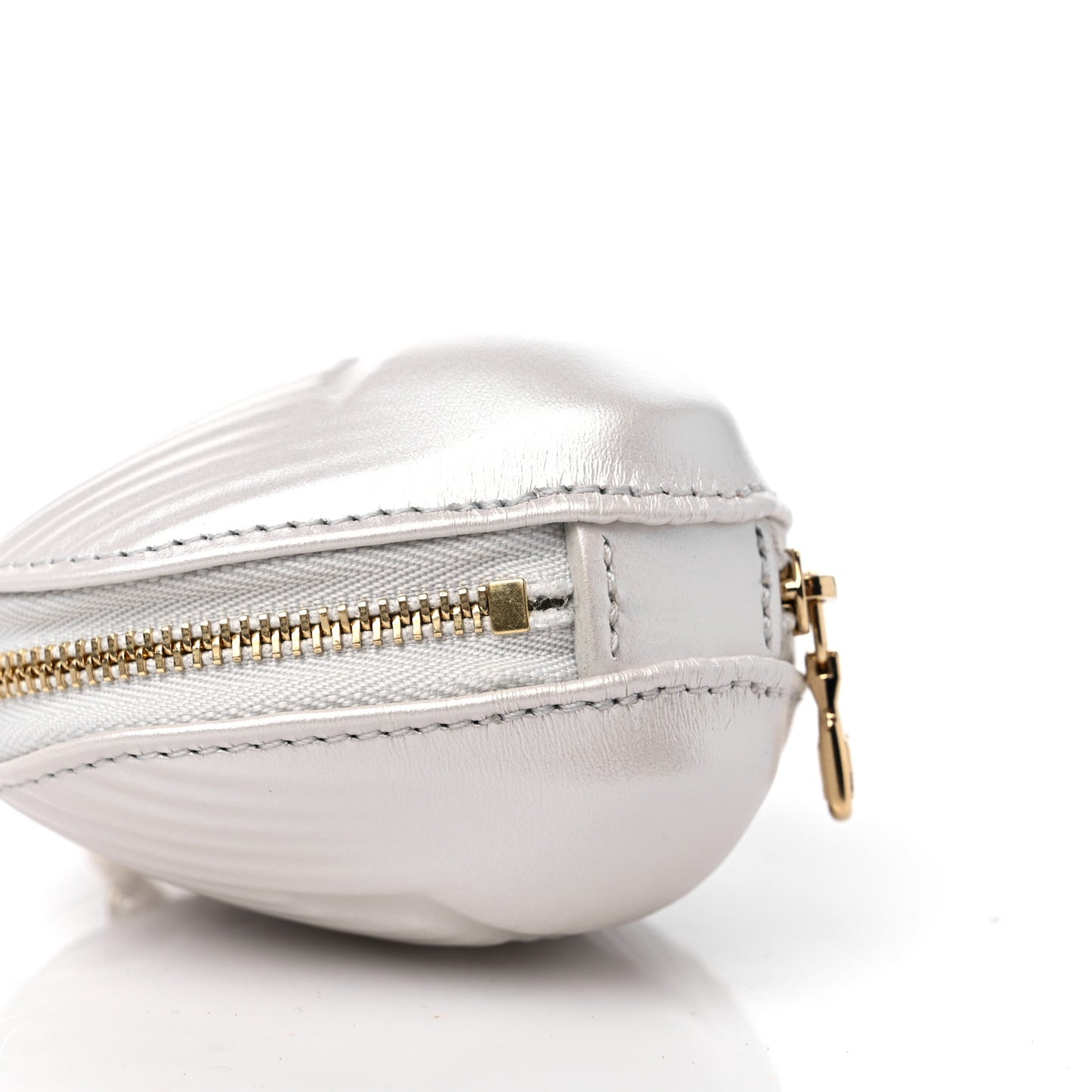 Cowhide By The Pool Shell Coin Purse White