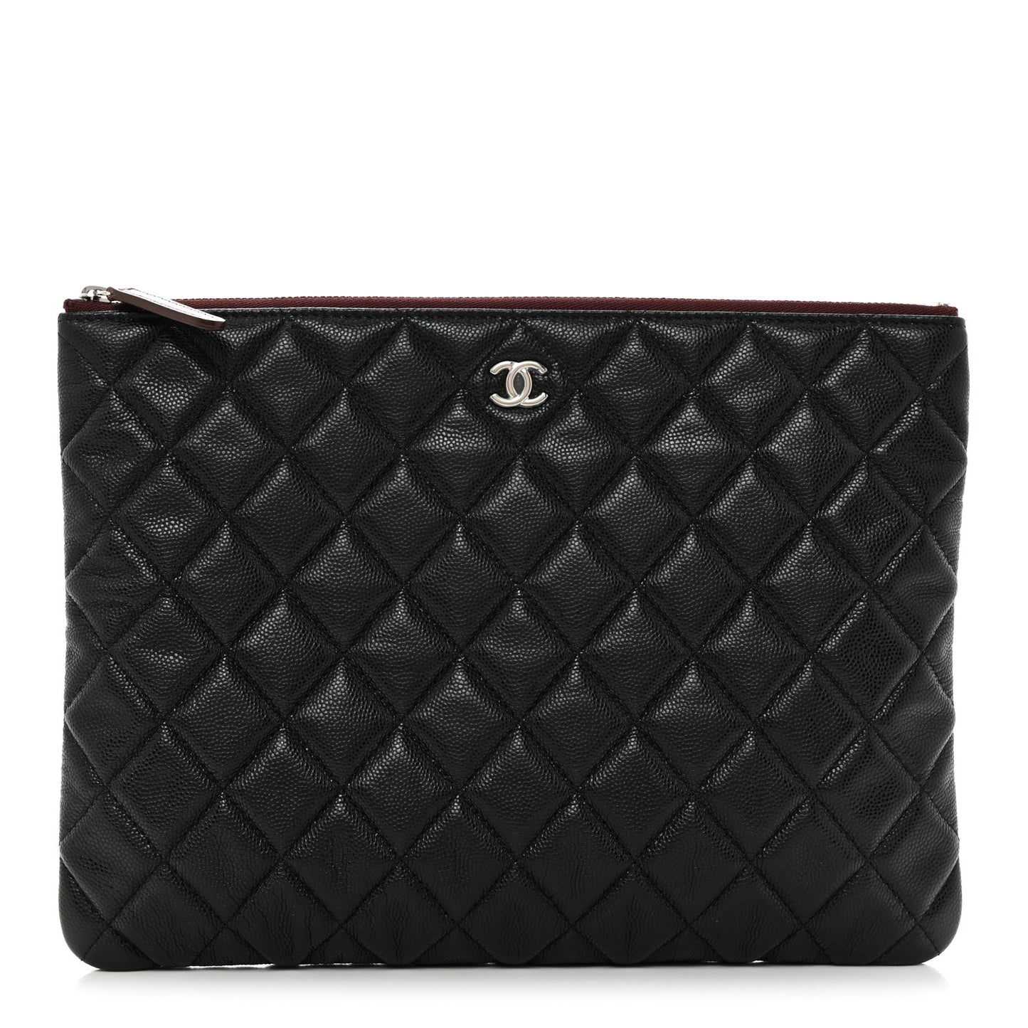 Caviar Quilted Medium Cosmetic Case Black