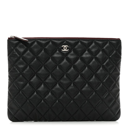 Chanel Caviar Quilted Medium Cosmetic Case Black 1 of 8