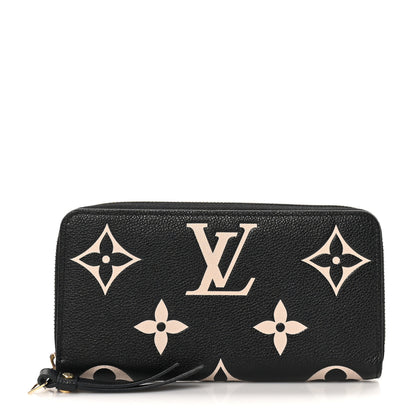 Louis Vuitton Empreinte Monogram Giant Zippy Wallet Black Beige 1 of 9