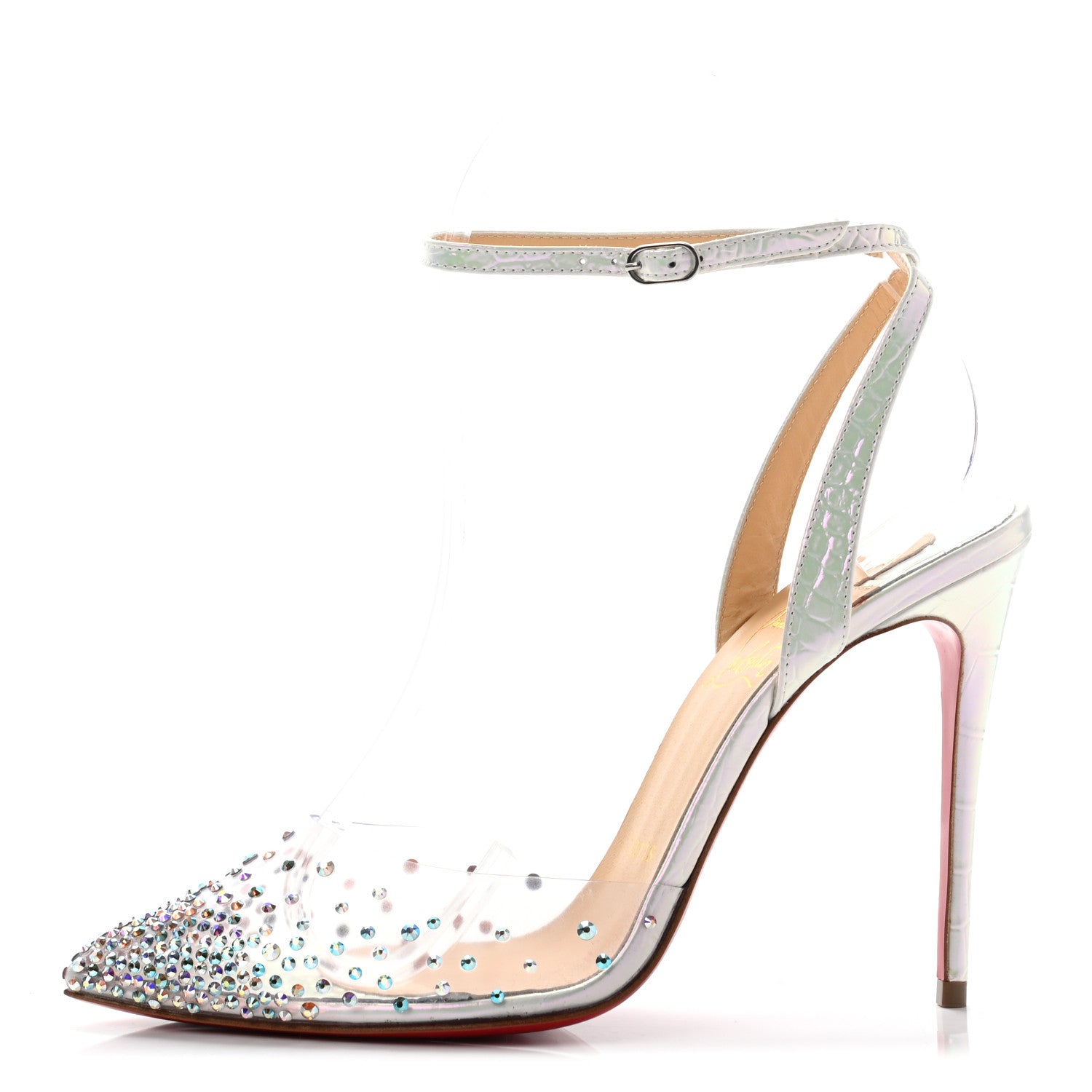 Christian Louboutin PVC Calf Alicoco Spikaqueen 100 Pumps 36.5 Version White 1 of 6