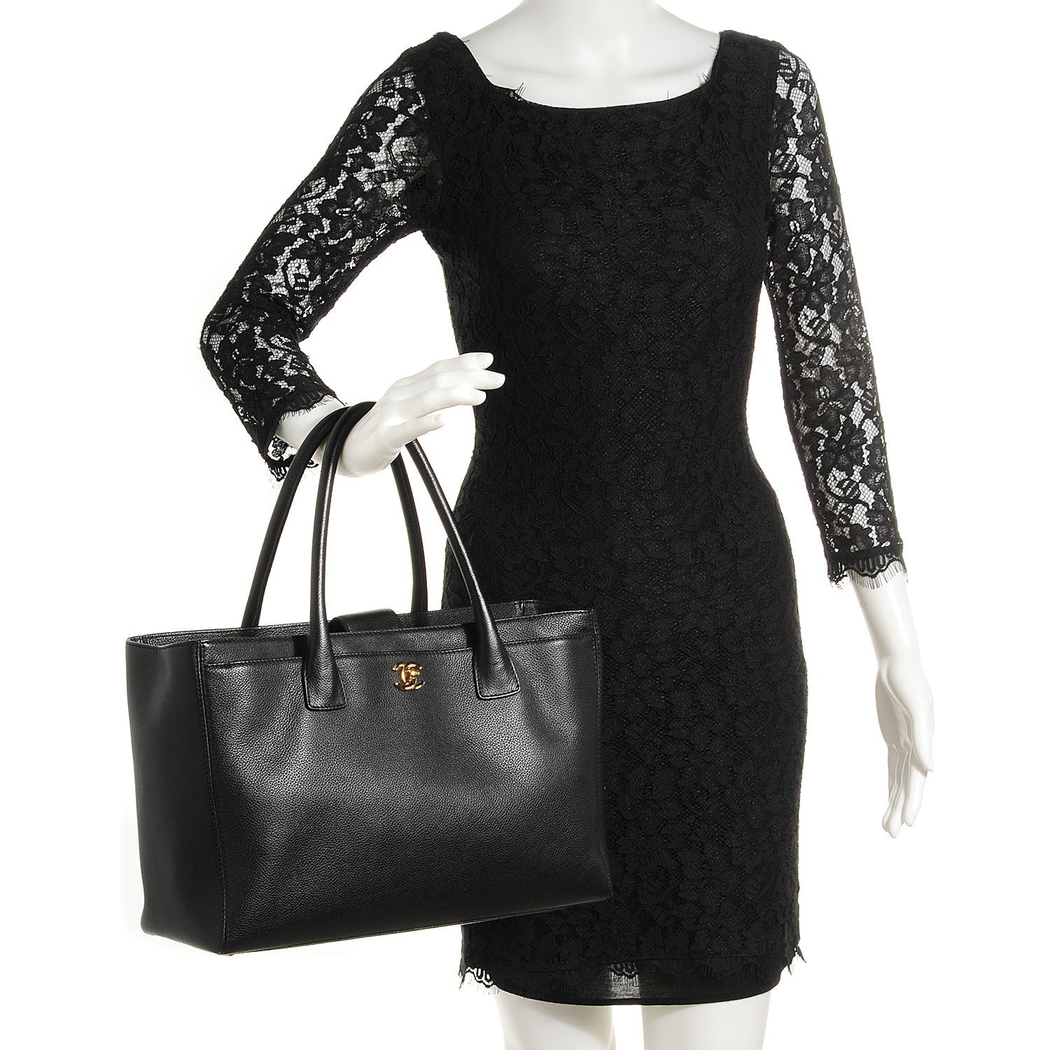 Chanel Calfskin Cerf Shopper Tote Black 2 of 8