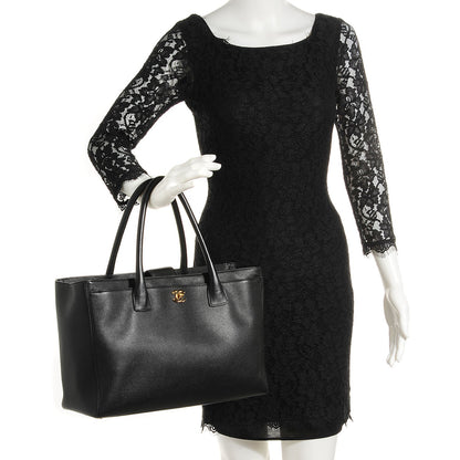 Chanel Calfskin Cerf Shopper Tote Black 2 of 8