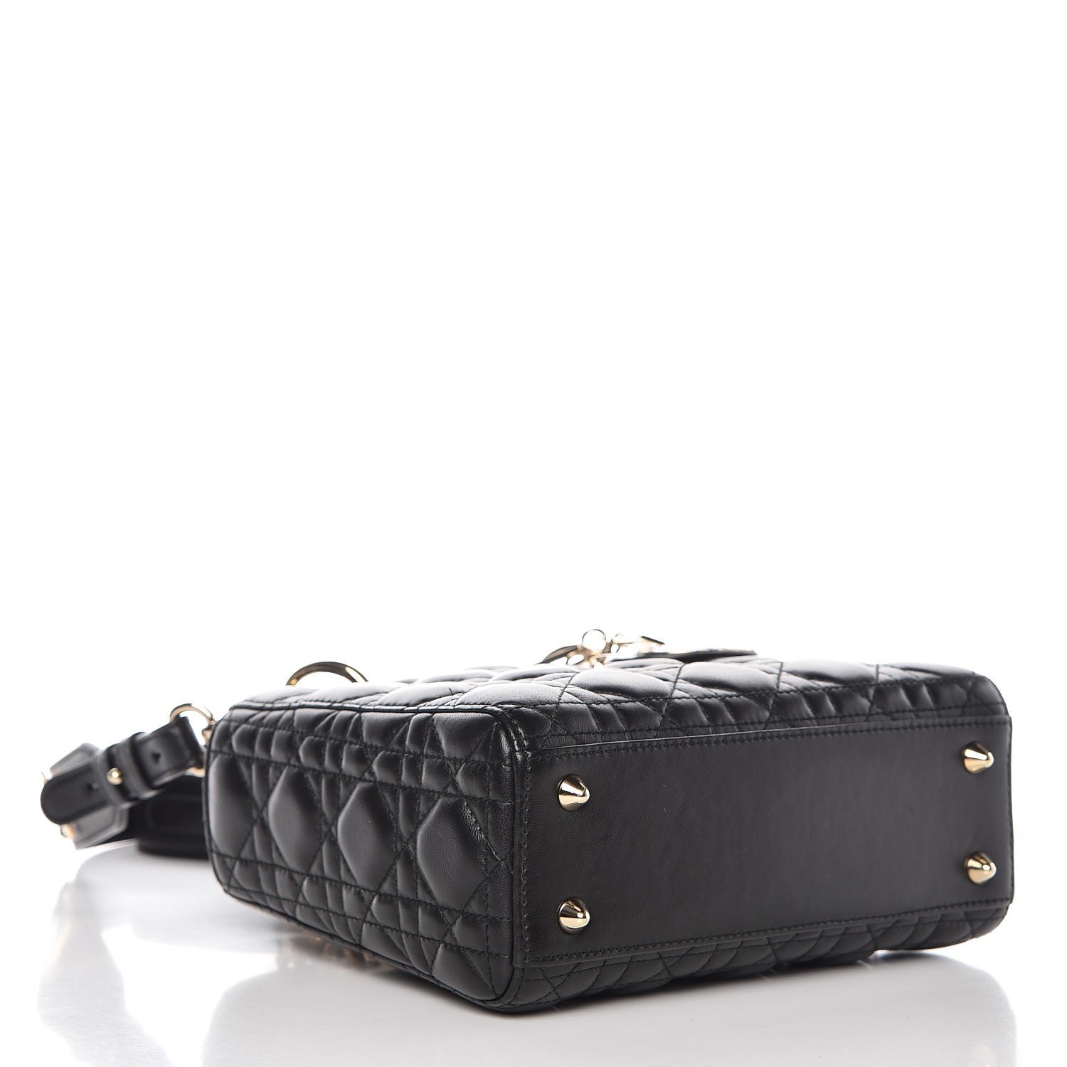 Christian Dior Lambskin Cannage Small Lucky Badges My Lady Dior Black 4 of 9