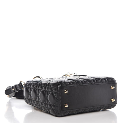 Christian Dior Lambskin Cannage Small Lucky Badges My Lady Dior Black 4 of 9
