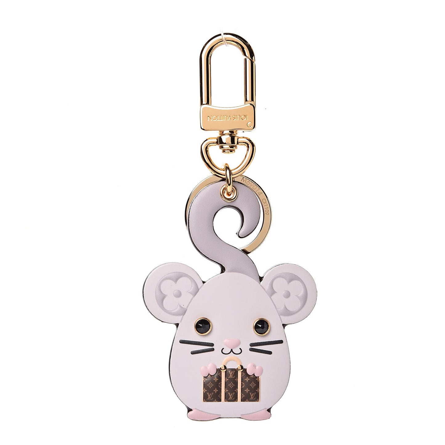 Calfskin Monogram Vuittonite Rat Bag Charm Key Holder