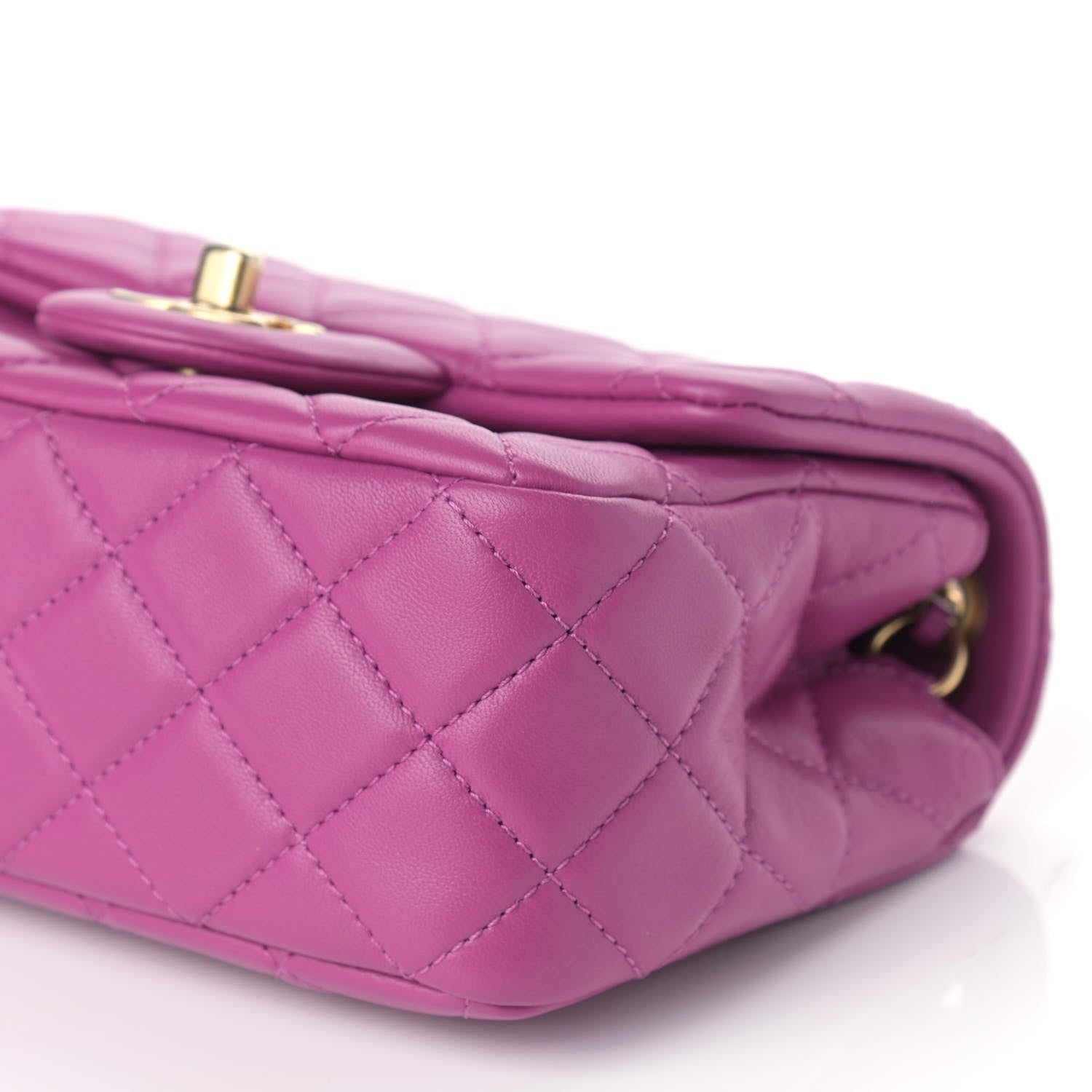 Chanel Lambskin Quilted Mini Pearl Crush Flap Violet 9 of 9