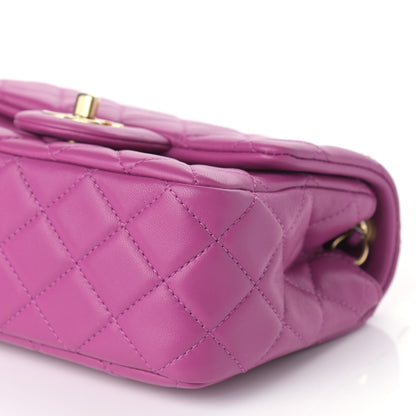 Chanel Lambskin Quilted Mini Pearl Crush Flap Violet 9 of 9