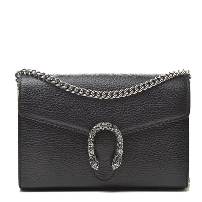 Gucci Calfskin Mini Dionysus Chain Wallet Black 1 of 13