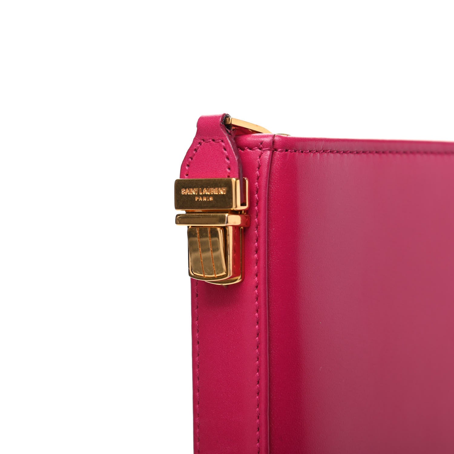 Saint Laurent Smooth Calfskin Tuc iPad Case Fushia 6 of 8