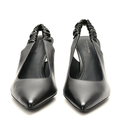 Bottega Veneta Nappa Point Sling Back Pumps 40.5 Black 2 of 8
