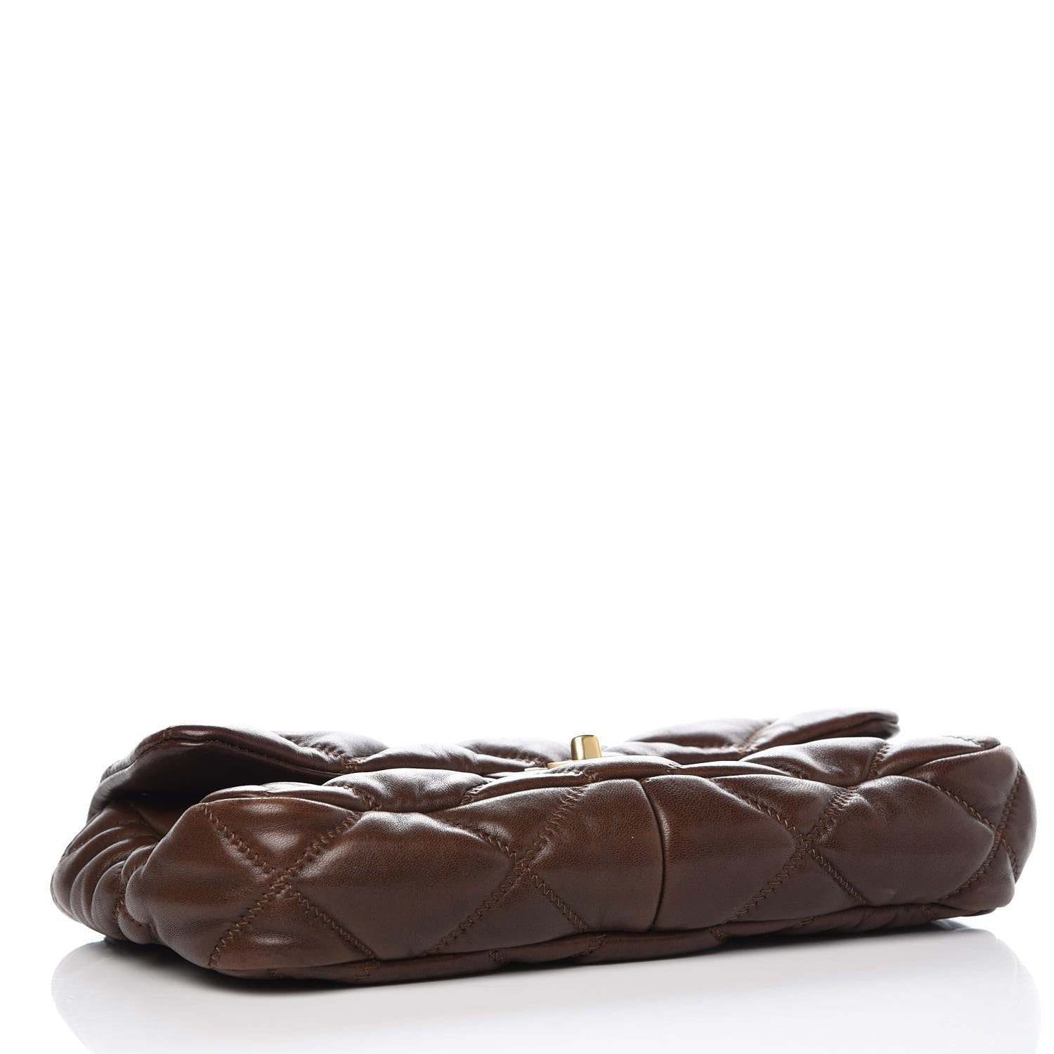 Chanel Lambskin Small Bubble Quilt Flap Bag Brown 4 of 8
