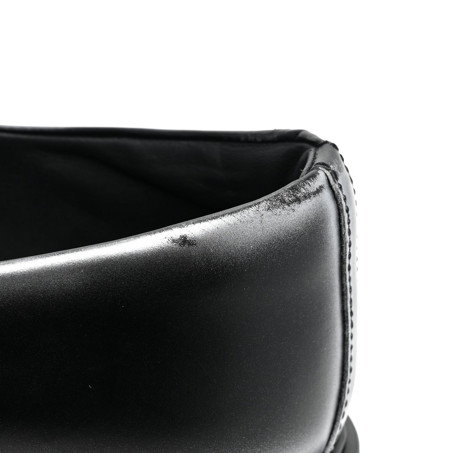Prada Spazzolato Rois Triangle Monolith 55mm Loafers 39.5 Black Argento 10 of 12