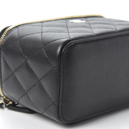 Chanel Caviar Quilted Small Vanity Case With Chain Black 5 of 10