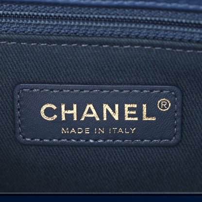Chanel Aged Calfskin Chevron Quilted Small Coco Handle Flap Blue 6 of 12