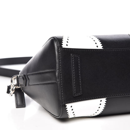 Givenchy Calfskin Brogue Mini Antigona Black White 5 of 11