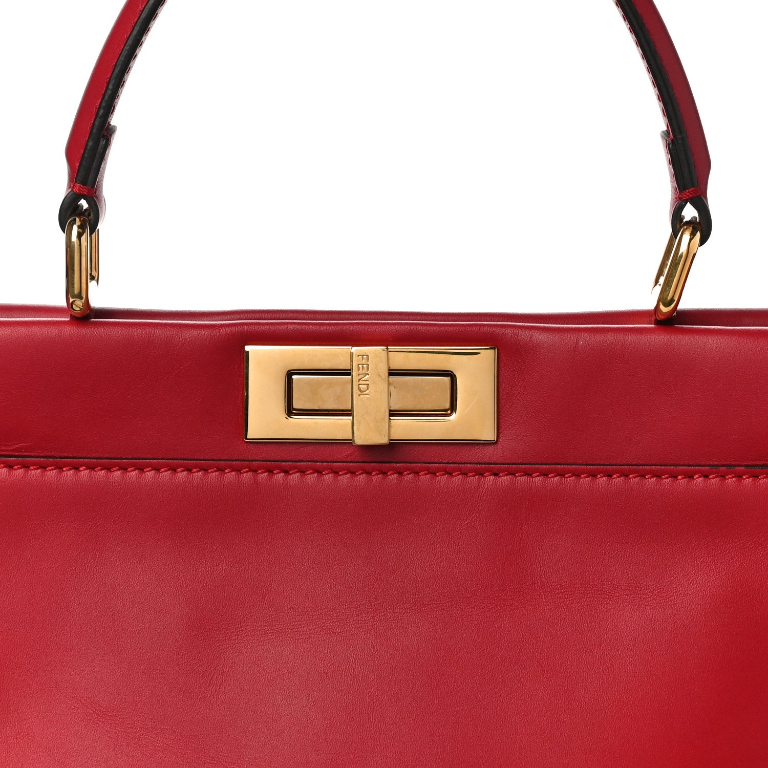 Fendi Vitello Morgan Fabric Jacquard Pequin Medium Peekaboo Iconic Satchel Mattone Tobacco Black 7 of 9