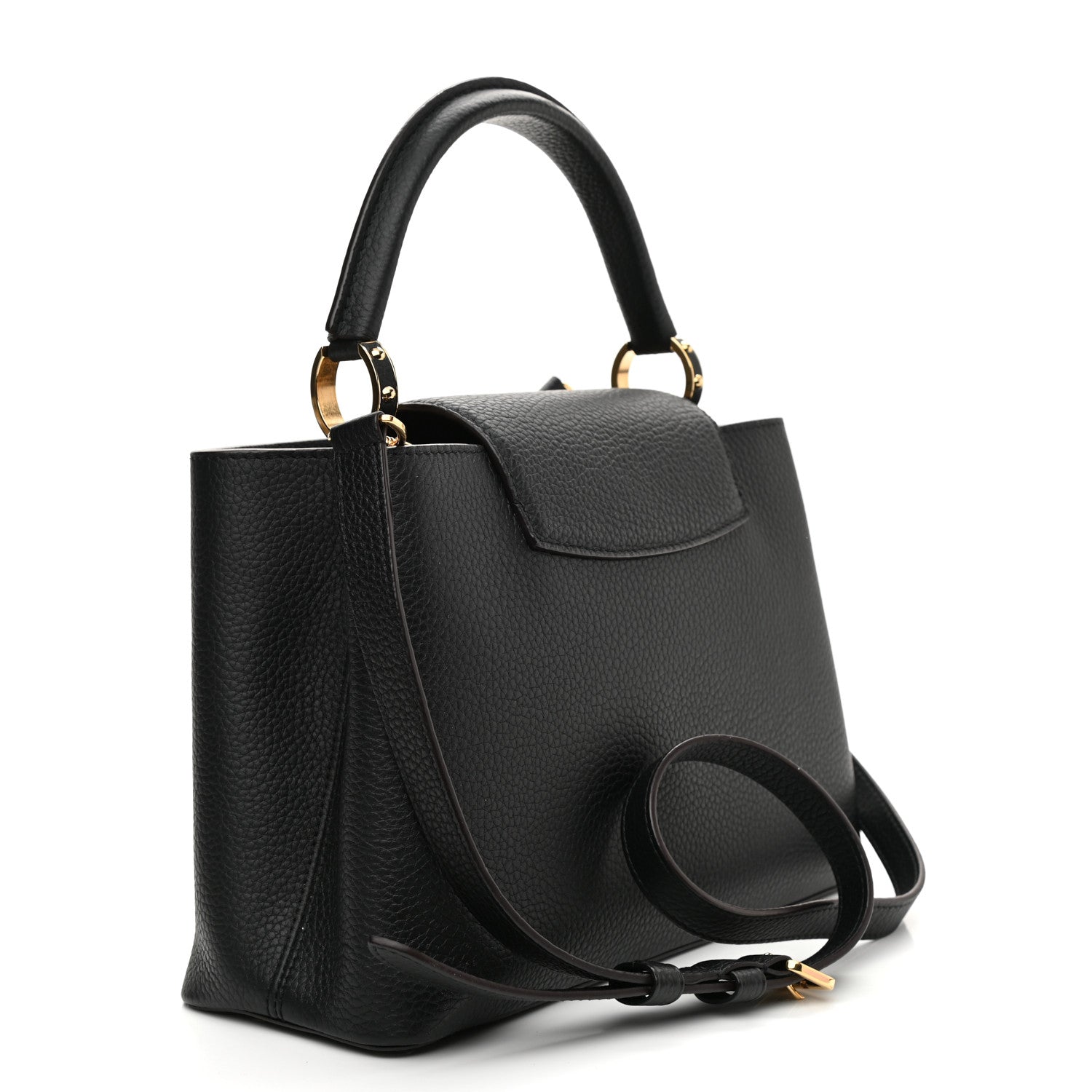 Louis Vuitton Taurillon Capucines PM Black 2 of 7