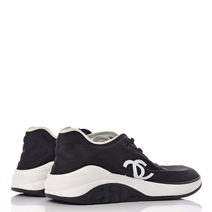 Chanel Lycra Womens CC Sneakers 40 Black 4 of 11