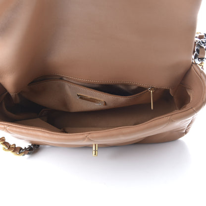 Chanel Lambskin Quilted Large 19 Flap Brown 5 of 9