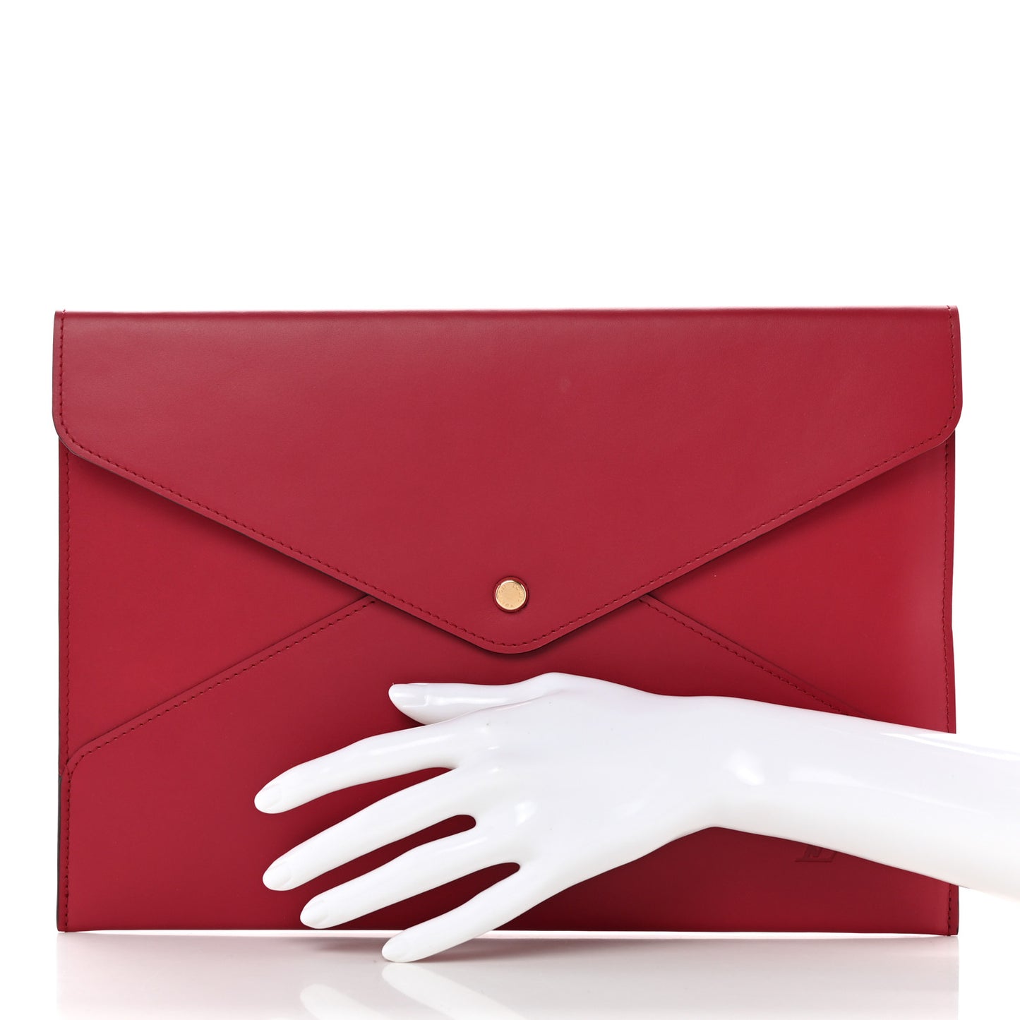 Calfskin Envelope Pouch Pink