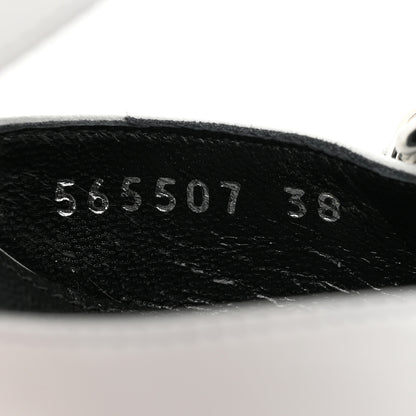 Balenciaga Shiny Kidskin Point Toe Buckle Pumps 38 White 9 of 12